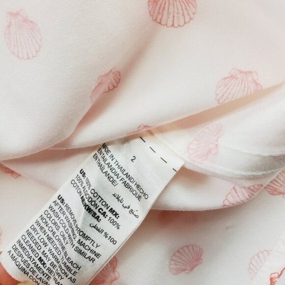 Chicos Women Blouse Button Down Pink Seashell Non Iron Roll Tab Top Size Large - Picture 11 of 13